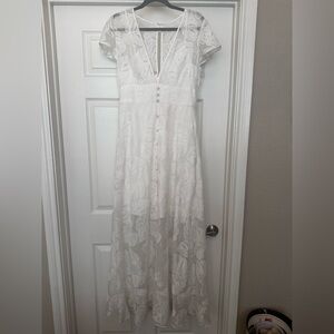 Hutch White Floral Maxi Dress